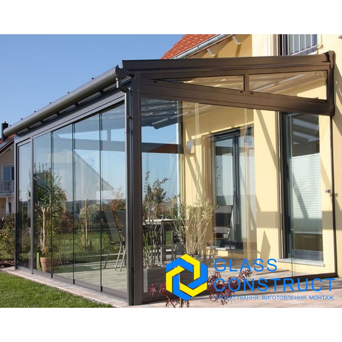 Скління розсувне, розстібне. Слайдинг. Гармошка. Глухе скління.