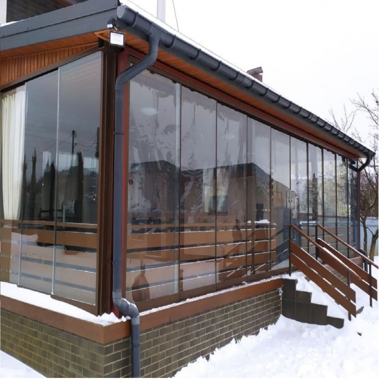 Скління розсувне, розстібне. Слайдинг. Гармошка. Глухе скління.