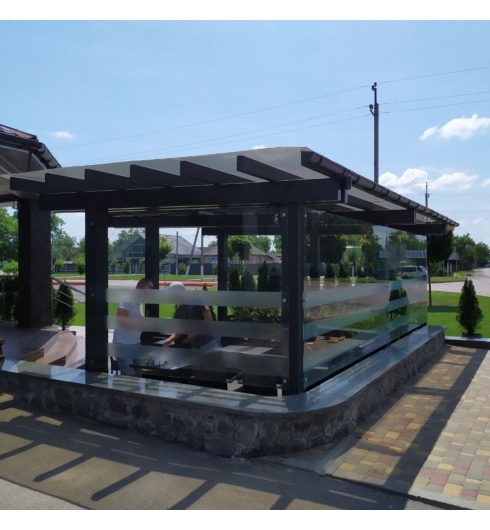 Виготовлення скляних альтанок, скління веранд та терас. Виготовлення скляних альтанок, скління веранд та терас.