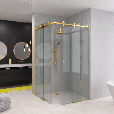 Скляна душова перегородка Cagliari Gold