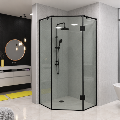 Скляна душова перегородка трапецієподібна Turin Loft