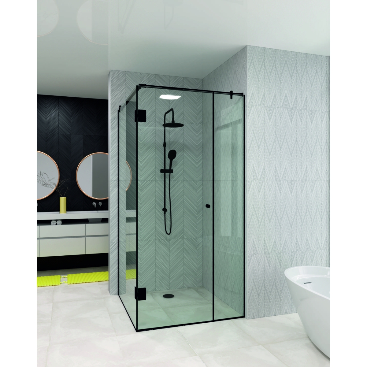 Скляна душова перегородка Lazio Loft