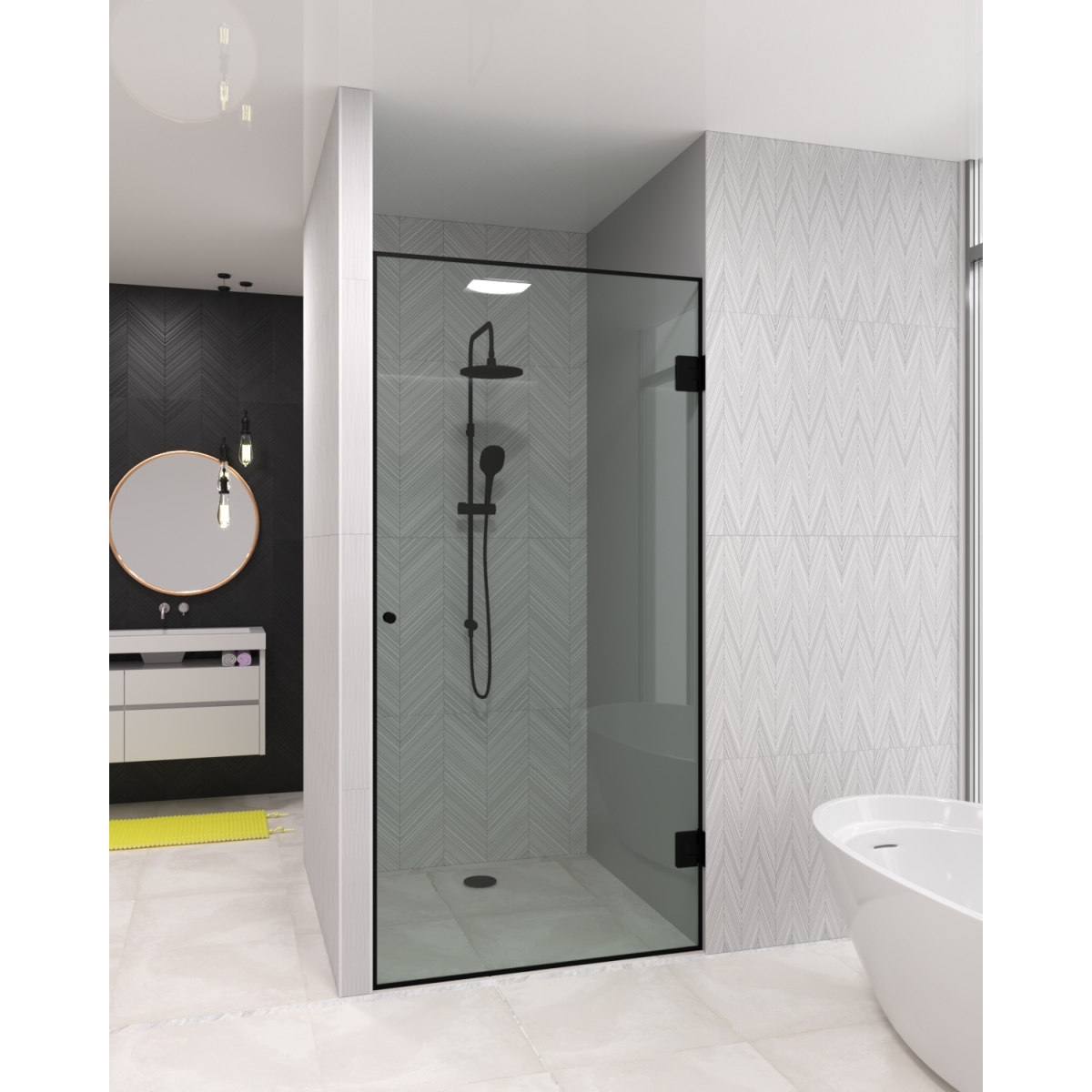 Двері в душову скляні Milan Loft