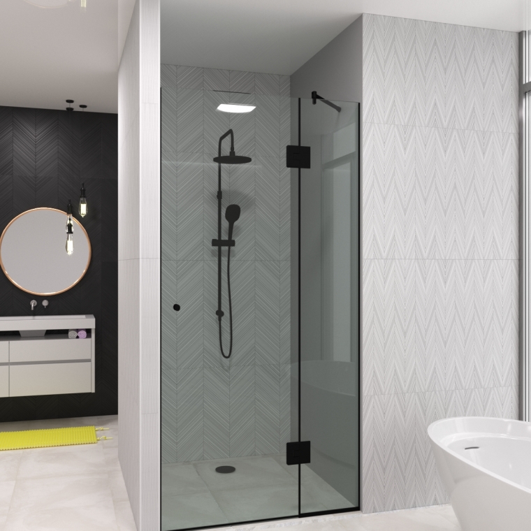 Стеклянная душевая перегородка фронтальная Palermo Loft