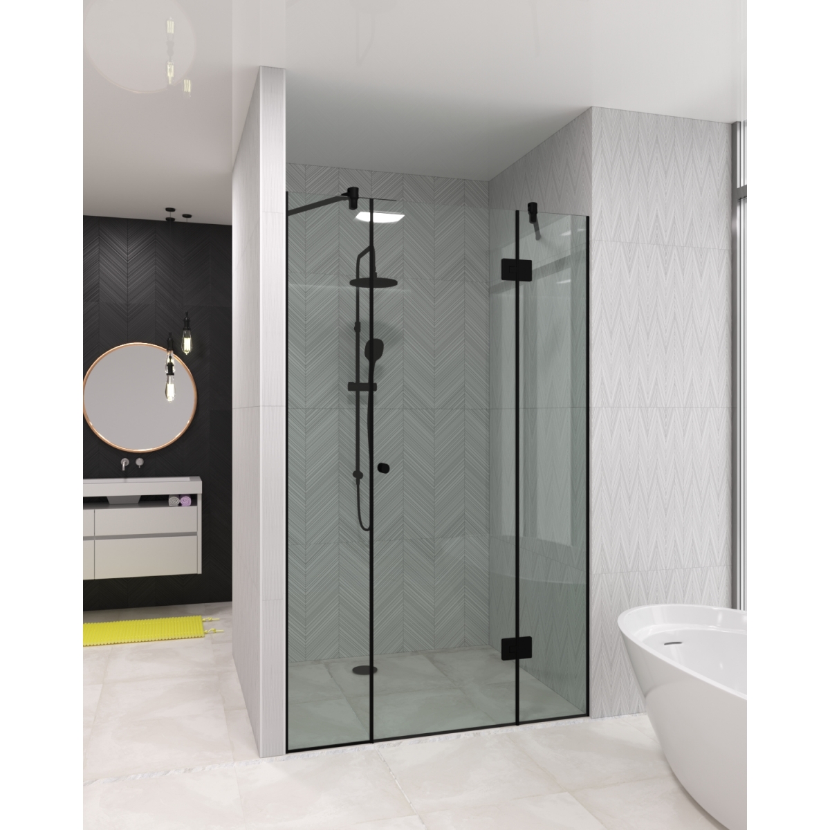 Скляна душова перегородка Perugia Loft