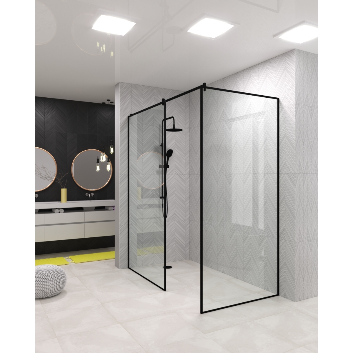 Скляна душова перегородка Rimini Loft