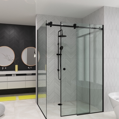 Cтеклянная душевая перегородка раздвижная угловая  Verona Loft