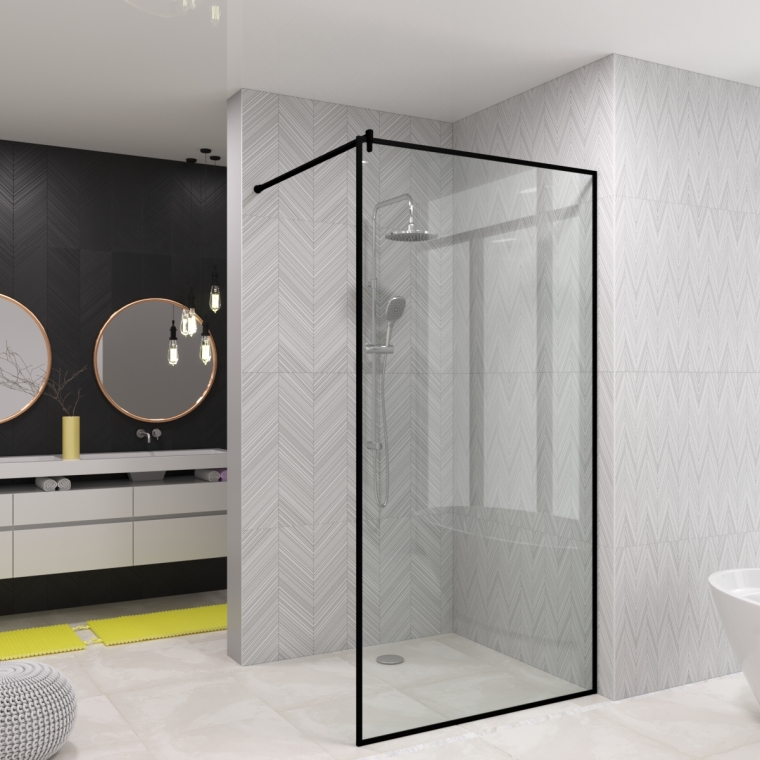 Перегородка стеклянная душевая Rome Loft Перегородка стеклянная душевая Rome Loft