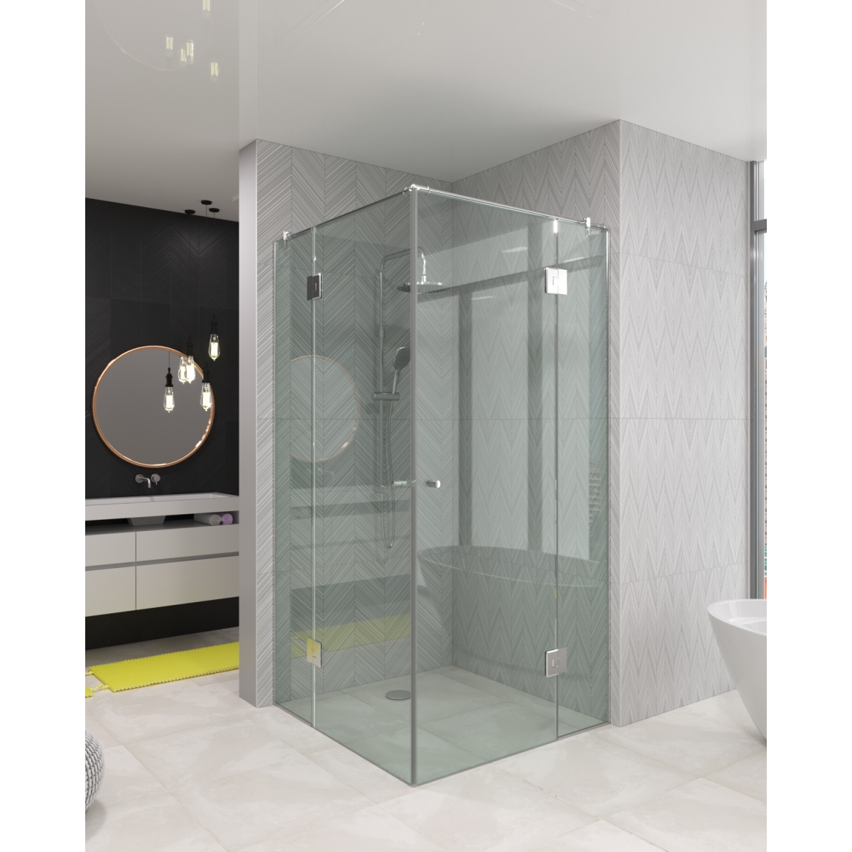 Скляна душова перегородка Bergamo