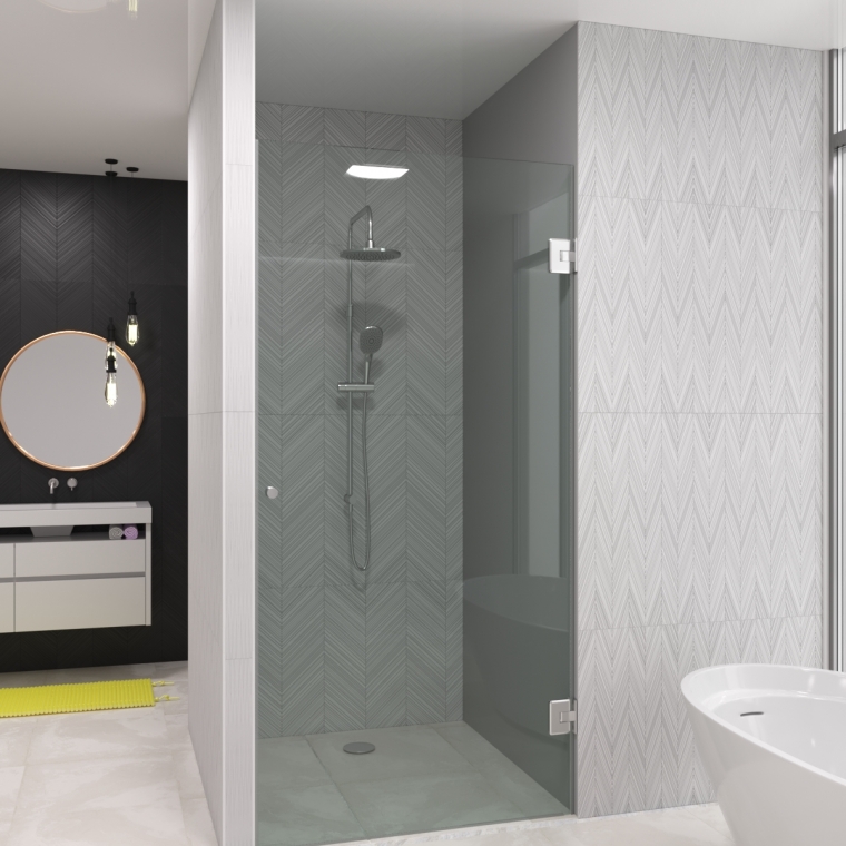 Стеклянная душевая дверь Milan