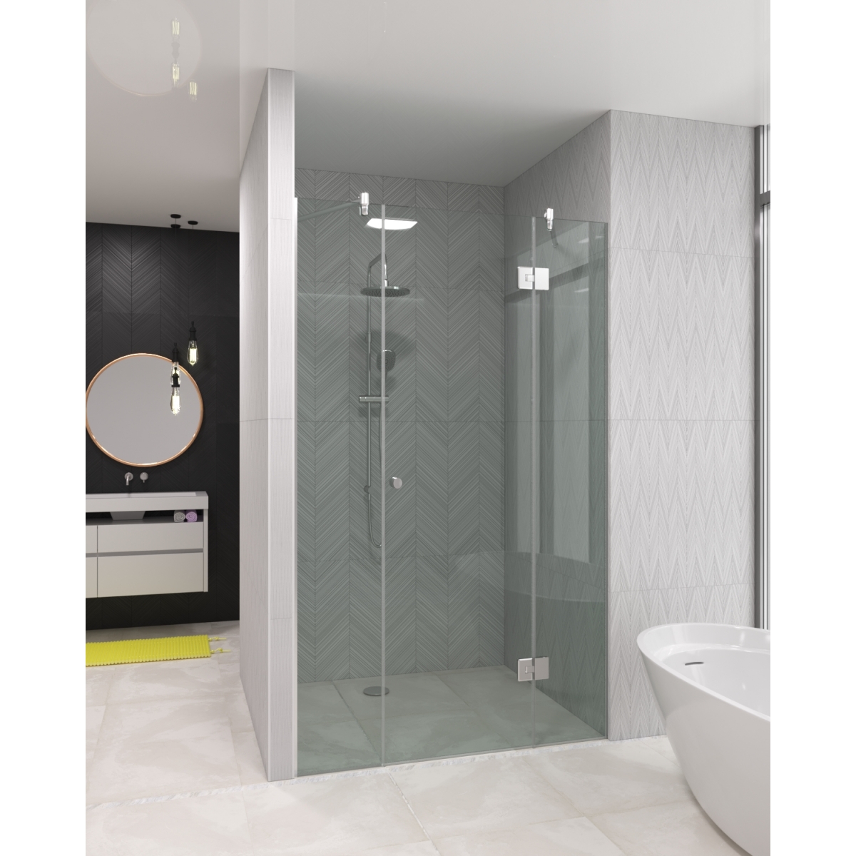 Скляна душова перегородка Perugia