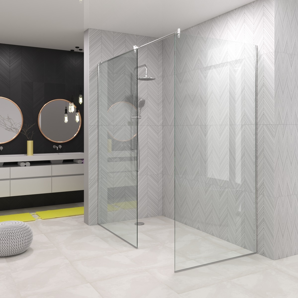 Скляна душова перегородка Rimini