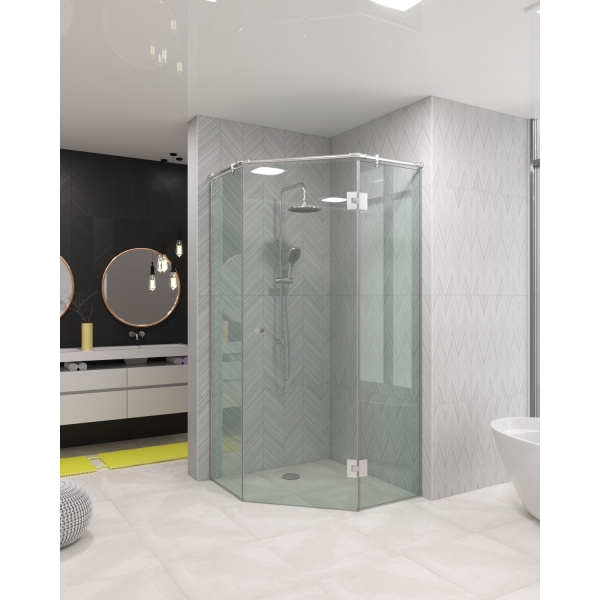 Скляна душова перегородка трапецієподібна Turin