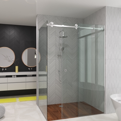 Cтеклянная душевая перегородка раздвижная угловая  Verona 