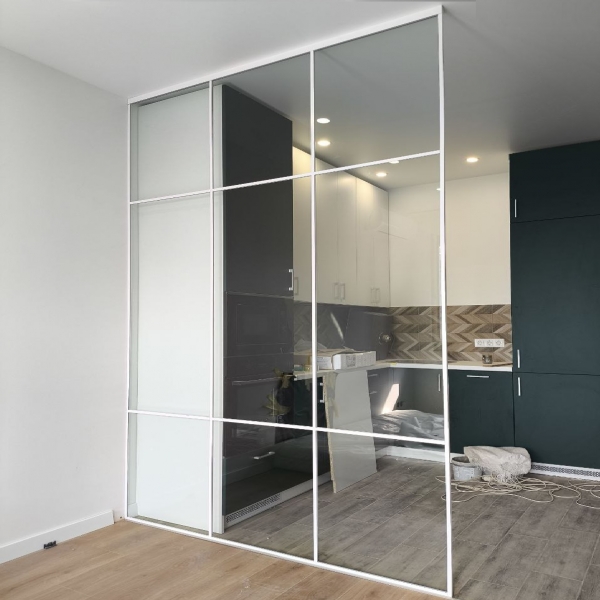 Стационарная перегородка loft с ультратонким профилем Cazorla