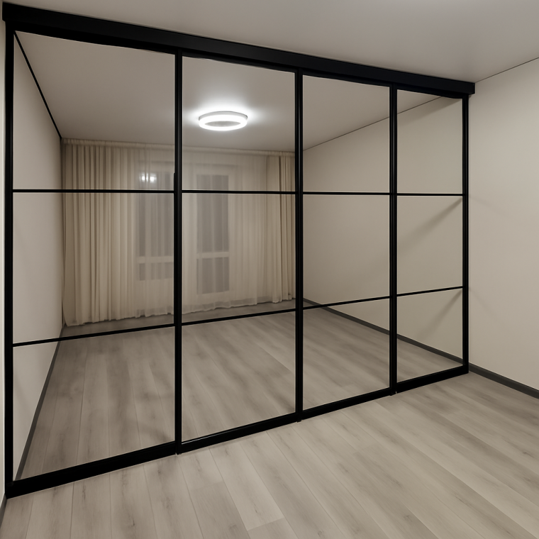 Двухстворчатая синхронная раздвижная перегородка Isabella