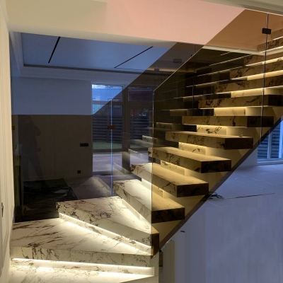 Loft Tarifa — огородження зі скла бронза для сходів і другого світла