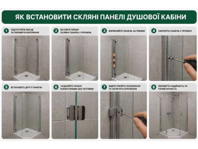Як встановити скляні панелі душової кабіни? Як встановити скляні панелі душової кабіни?