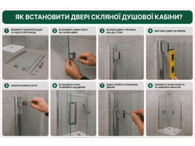 Як встановити двері скляної душової кабіни? Як встановити двері скляної душової кабіни?
