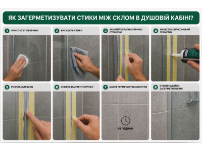 Як загерметизувати стики між склом в душовій кабіні? Як загерметизувати стики між склом в душовій кабіні?