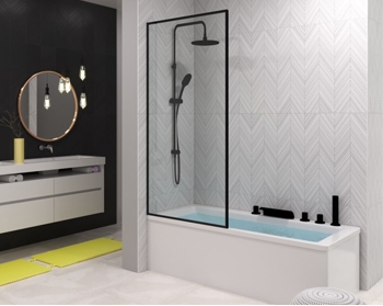 Шторки на ванну из стекла