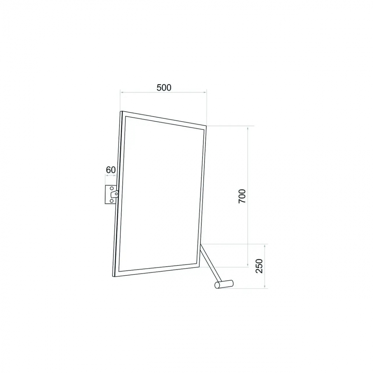 Дзеркало поворотне настінне, дзеркало з ручкою.