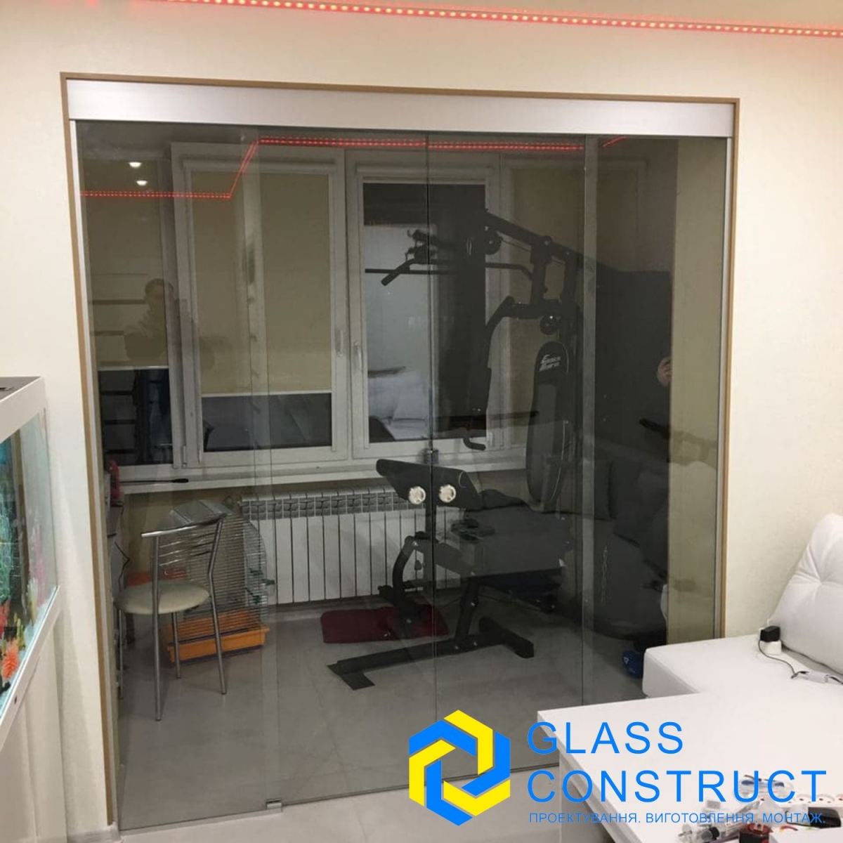 Двери из стекла раздвижные Granada