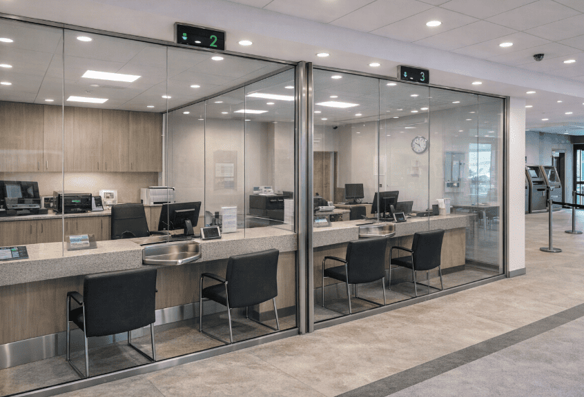 Скляні перегородки для банків і фінансових установ