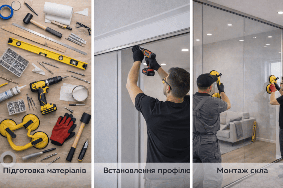Як встановити скляну перегородку своїми руками?