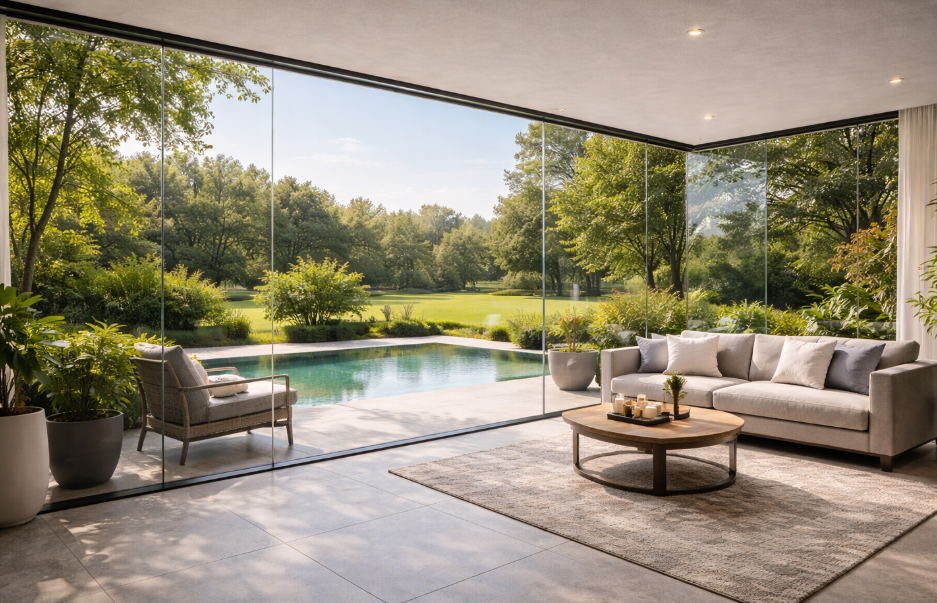 Що таке безрамне скління?