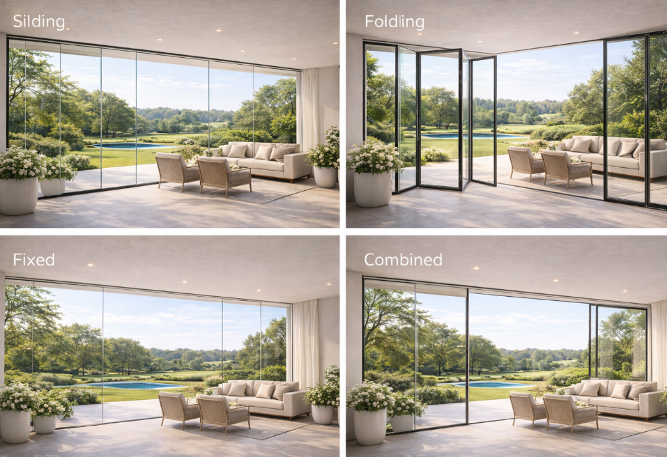 Які існують види панорамного скління?