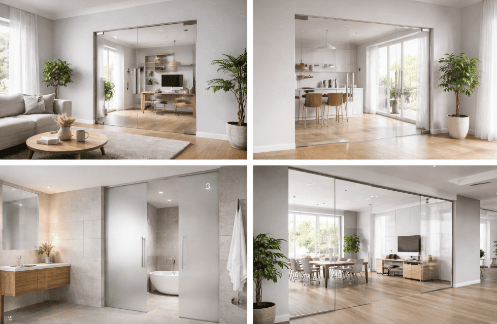 Де використовують міжкімнатні скляні двері