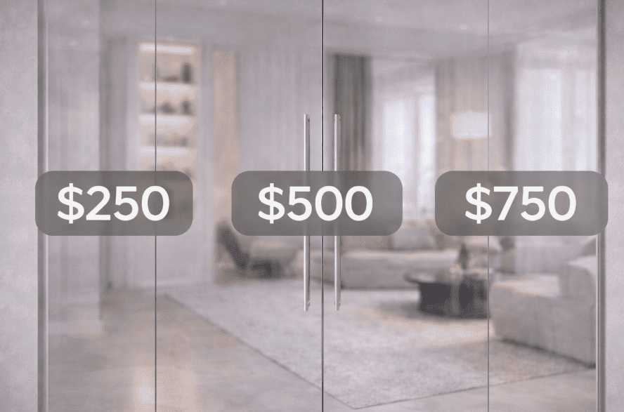 Скільки коштують міжкімнатні скляні двері